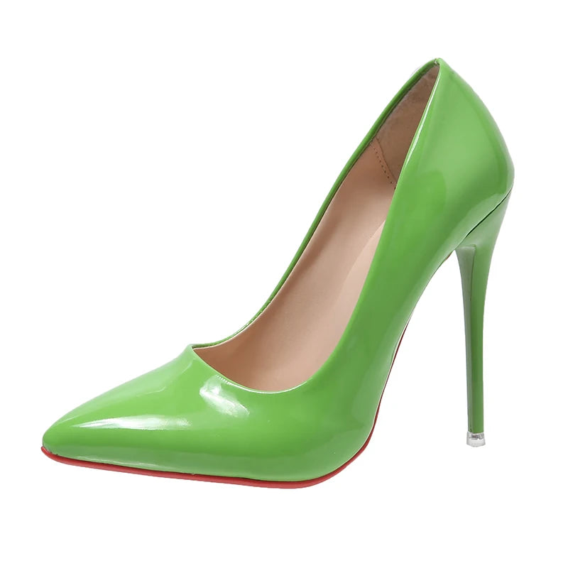 2025 Fashion High Heels 35-45 Plus Size Women Shoes 12cm Thin Stiletto Banquet Wedding Shoes Sexy Pointed Toe Ladies Party Shoes