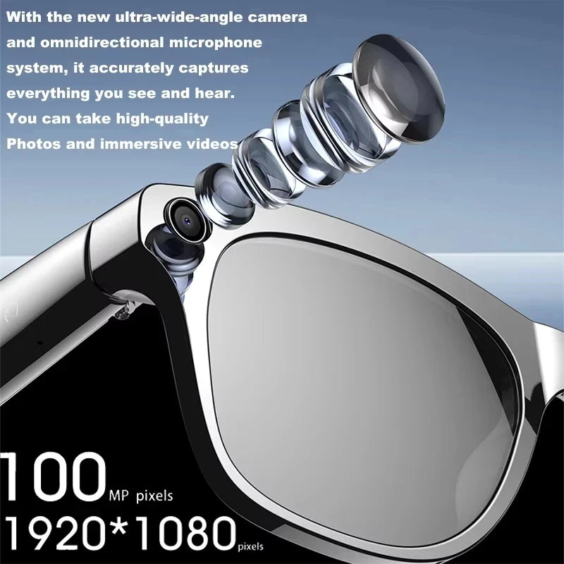 Smart Glasses AI GPT 8K HD Camera Bluetooth Call 260Mah Battery Voice Assistant Translate Identify Objects Smart Glasses