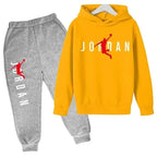 Autumn Leisure Letter Print Childrens Hoodie Long Sleeve+Pants Suits 2 Piece Set 3-14 Y Boys Girls Outfits Streetwears Sportsuit