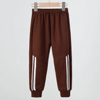 1/3 Piece Set Autumn And Winter Children's Mmulti-color Sports Thick Sweatpants For Boys And Girls With Plush Warm Casual Pants