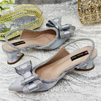 New Arrival Elegant African Party High-heeled Shoes Chain Decoration Trendy Women's Sandals Nigerian Women Wedding Pumps