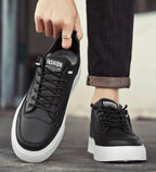 Classic Men Platform Leather Shoes Loafers Designer Trend Brand Man Flat Casual Shoes Fashion Zip Sneakers Shoes Men Mocciasins