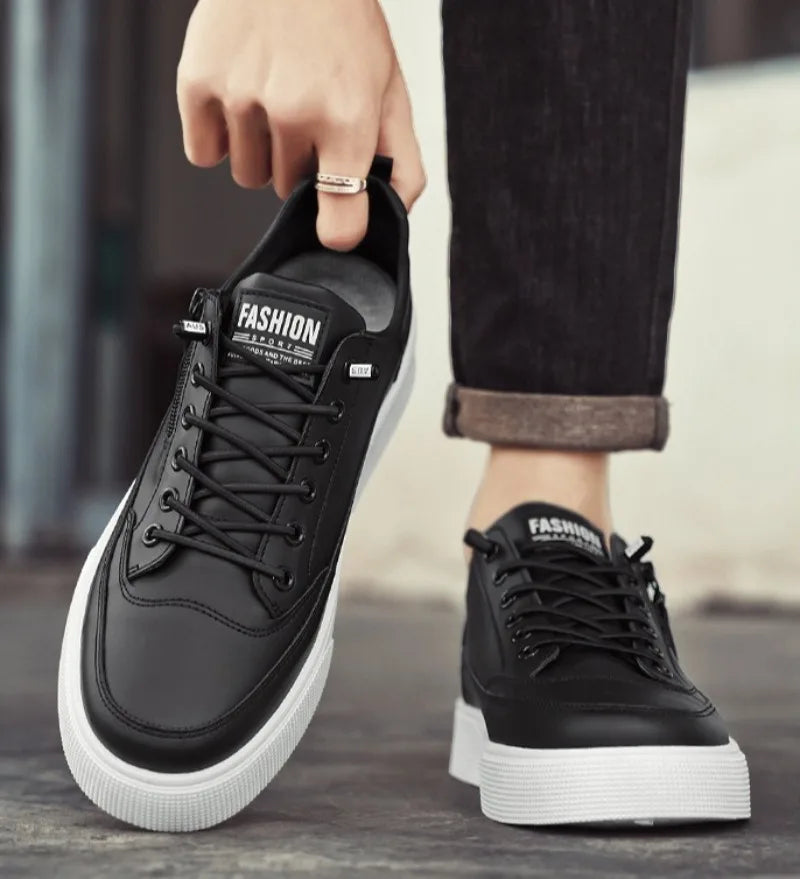 Classic Men Platform Leather Shoes Loafers Designer Trend Brand Man Flat Casual Shoes Fashion Zip Sneakers Shoes Men Mocciasins