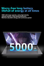 15.6" Ultra Slim Intel Core i7 6500U Laptop Computer Windows 11 16GB DDR4 1TB SSD Notebook PC Fingerprint Unlock Gaming Laptops