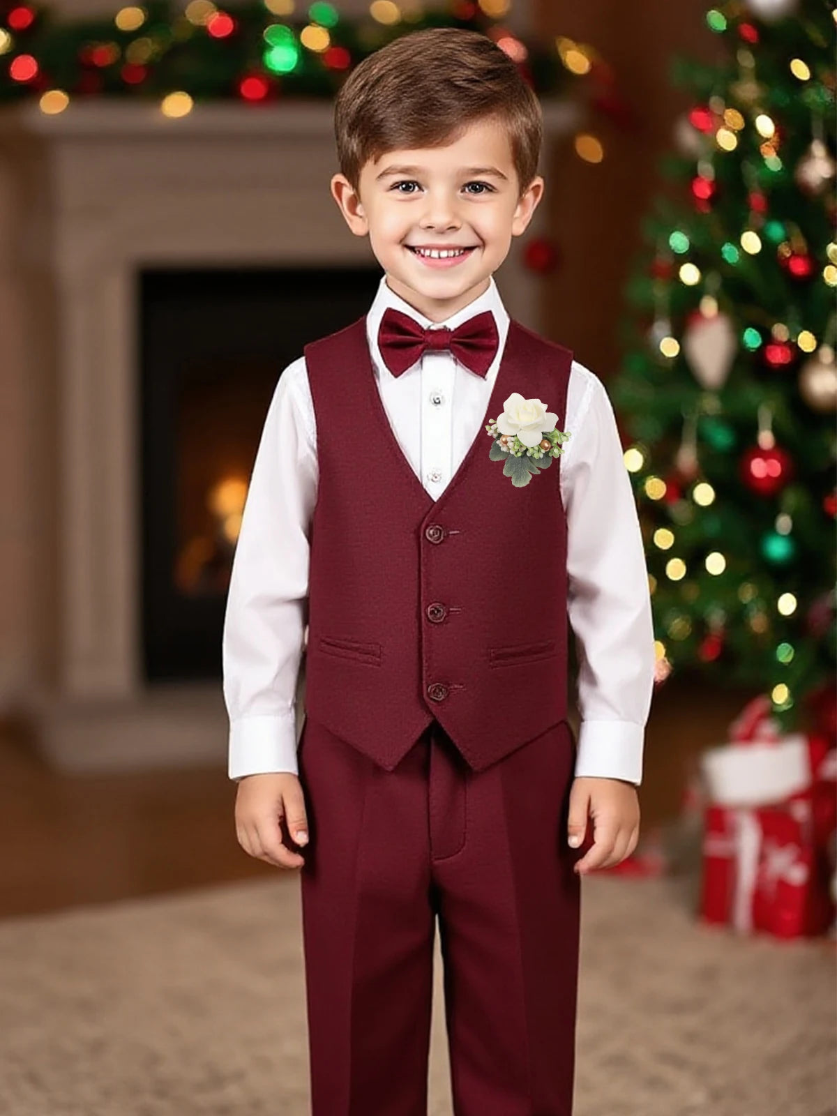 Baby Boy Clothes Toddler Wedding Outfit Set Kid Easter Church Suit Infant Chrimas Halloween Xmas Formal Birthday Party Gift 6PCS