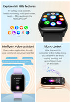 Smart Watch Hebrew Language 1.85inch Full Touch Screen Make/Answer Phone Calls Notification Reminder Smartwatch For Android IOS