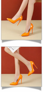 2025 Fashion High Heels 35-45 Plus Size Women Shoes 12cm Thin Stiletto Banquet Wedding Shoes Sexy Pointed Toe Ladies Party Shoes