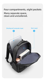40L Laptop Backpack Durable 17 Inch for Men Women with USB Charger Port & Luggage Sleeve Sturdy College Rucksack Bag For Macbook