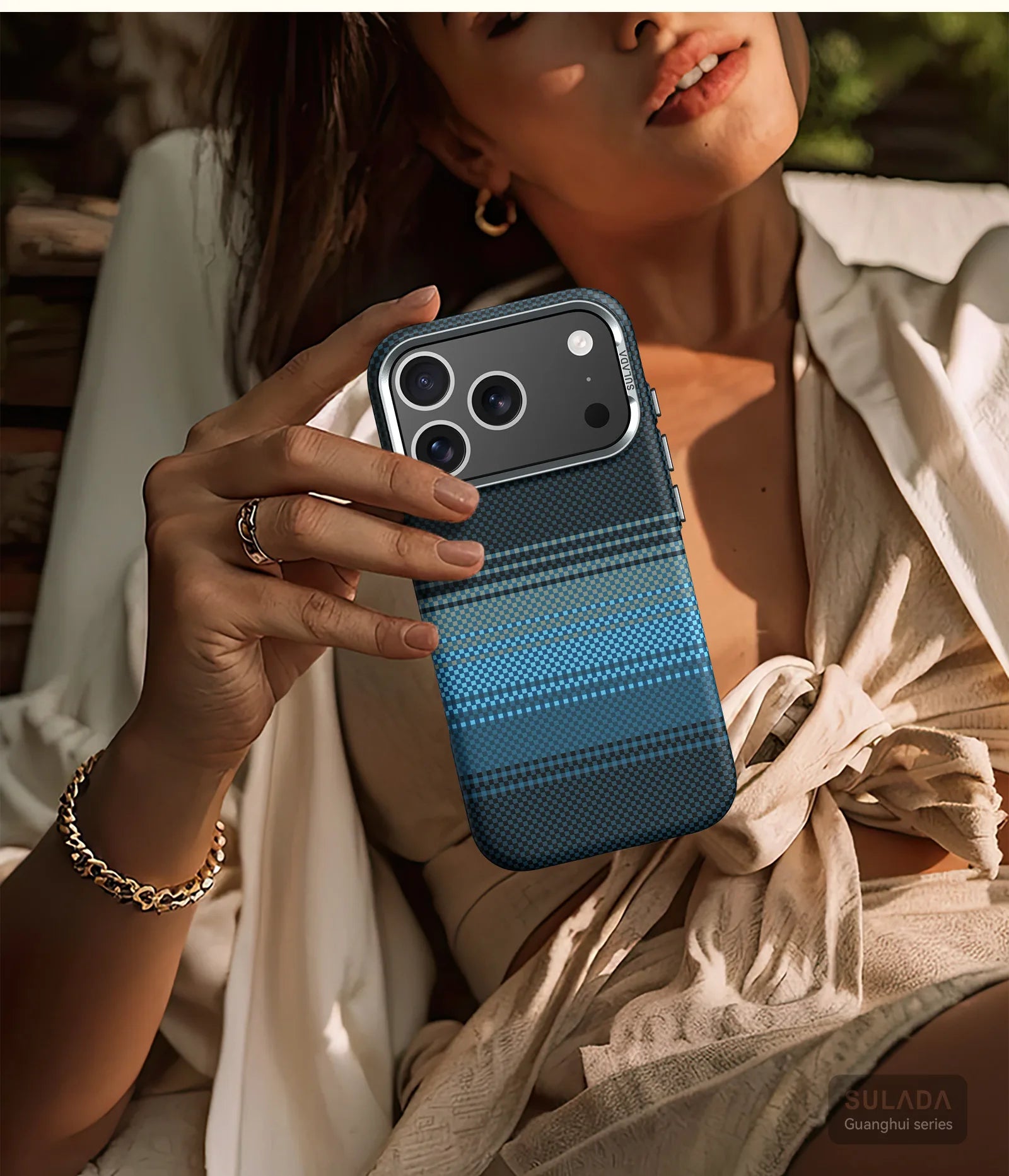 Ultra Strong Magnets Carbon Fiber Pattern Orange Case For IPhone 17 Pro Max Magnetic Wireless Charging Shockproof Protect Cover