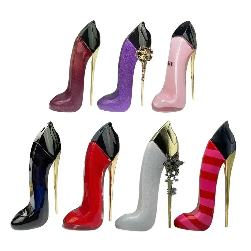 New 80ml Women's Luxury Floral Elegant High Heel Bottle Design Lasting Fragrance Sexy Spray Fashion Deodorant Perfume Gift