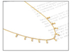 LUXUKISSKIDS Trendy Korean 5 Stars Charms Clavicle Choker Steel Fairy Woman Eight-Pointed Star with Shiny Zirconia Neck Collier