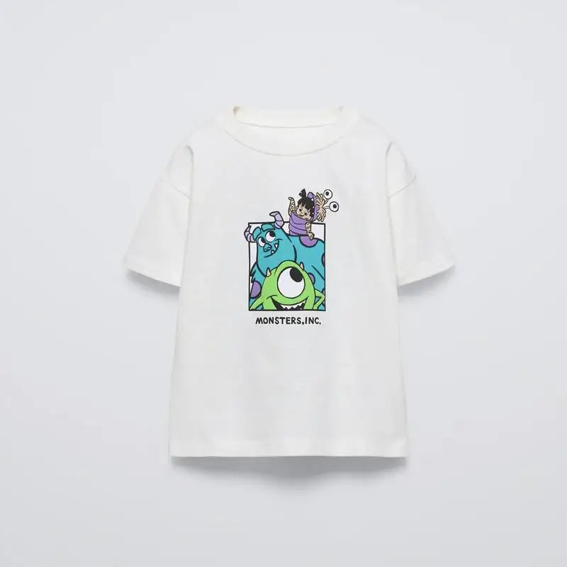 1-7 Year Old Kids Clothes T-shirt Cartoon Printed Fashion Short Sleeved Tops Tees Children's Wear Casual O-neck Boy's T Shirts