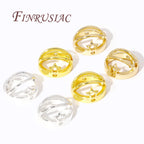 Multi Types 14K/18K Gold Plated Round Bead Frame,Brass Metal Circle Frame Connectors Spacers Beads,DIY Beading Jewelry Making