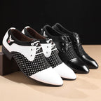 Mens Dress Shoes for Men Lace-Up Fashion Office High Quality Leather Comfy Business Man Formal Shoe Wedding Party Style Footwear
