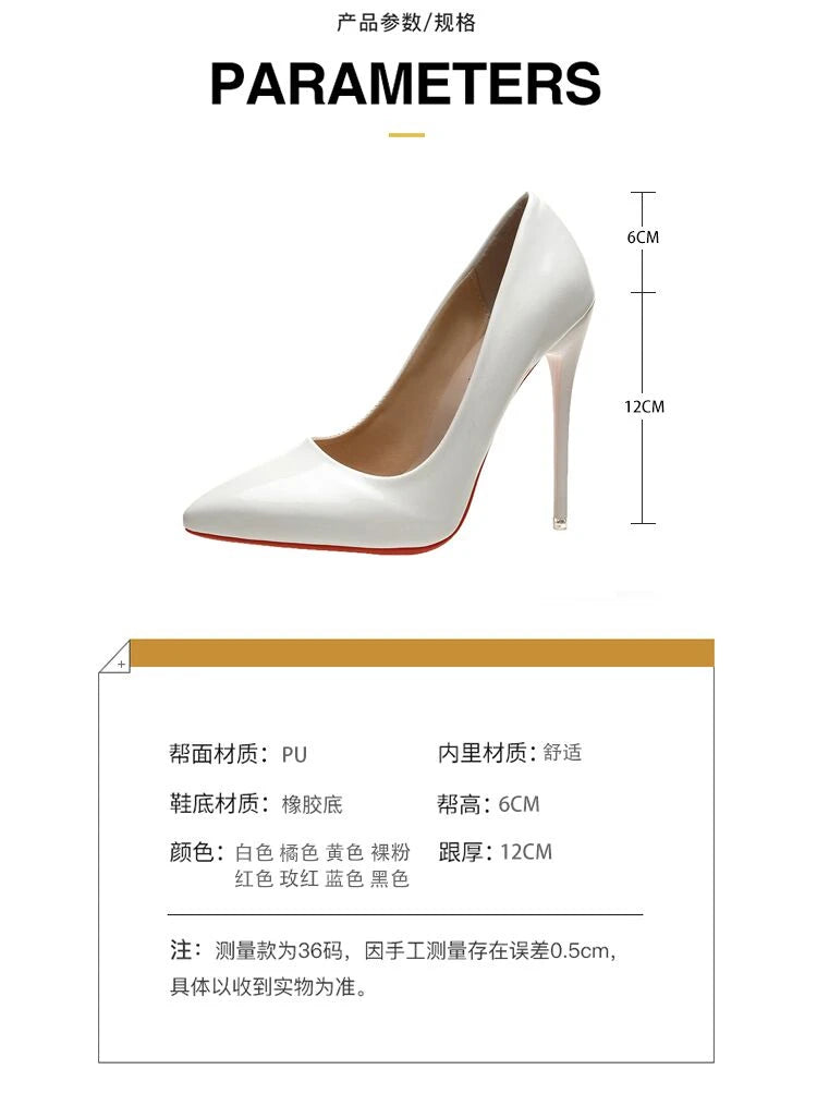 2025 Fashion High Heels 35-45 Plus Size Women Shoes 12cm Thin Stiletto Banquet Wedding Shoes Sexy Pointed Toe Ladies Party Shoes