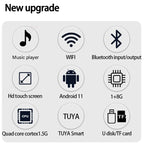 Smart Home Touch Screen 4inch WIFI Android11 bluetooths audio in Wall Amplifier Control Background Music Ceiling Speakers system
