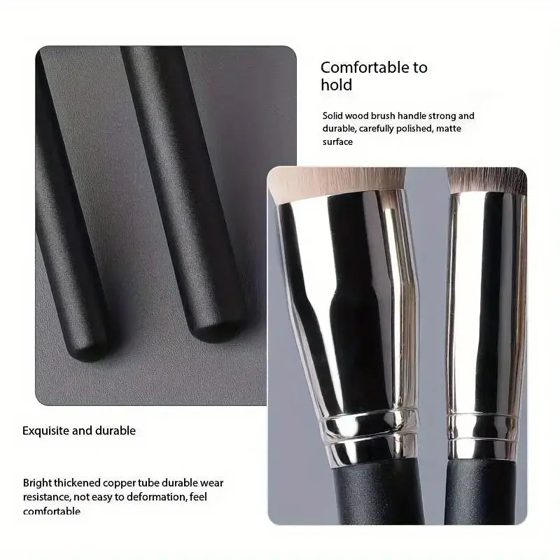 1/3pcsMakeup Brush Set, Concealer and Foundation Makeup Brush- Nylon Bristlefor All Skin Types, ABS HandleConvenient Travel Size