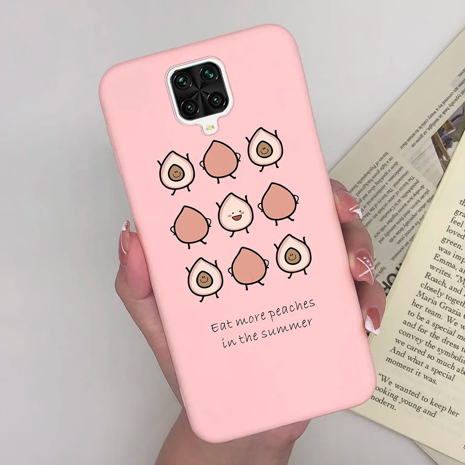 For Xiaomi Redmi Note 9 Pro Max Phone Case Matte Cute Girl Avocado Soft Silicone Cover For Xiaomi Redmi Note 9 Pro Max 9S Bumper