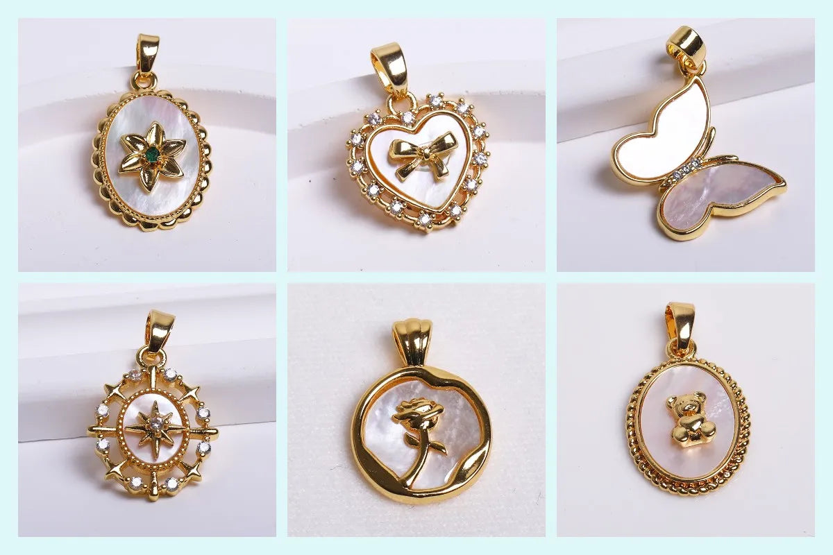 Multi Types 14K/18K Gold Plated Round Bead Frame,Brass Metal Circle Frame Connectors Spacers Beads,DIY Beading Jewelry Making