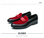 Fashion Wedding Shoes For Men Dress Casual Business Leather Shoes Male Classic Formal Bow Office Social Party Shoes Man Loafers