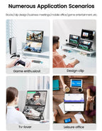 16 Inch 2.5K Dual Screen Portable Monitor 2560*1600P 16:10 100%sRGB With 360° Flip External Screen For PC Laptop Mac Phone PS4/5