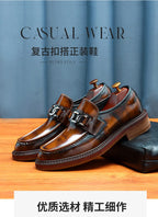 2024 New Shoes For Men Loafers Mens Dress Shoes Leather Shoes Man Male Genuine Leather Social Shoes