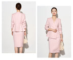 ZJYT Autumn 2025 Women Blazer Skirt Suit 2 Pieces Matching Sets Korean Fashion Office Lady Outfit Business Commuter Work Wear