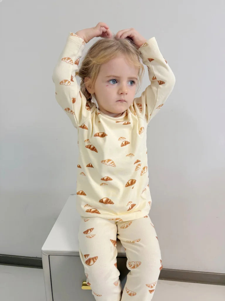 1-6T Toddler Kid Baby Boy Girl Clothes Set Cotton Infant Homewear Casual Top Pant Suit Childrens 2pcs Pajamas Set Outfit
