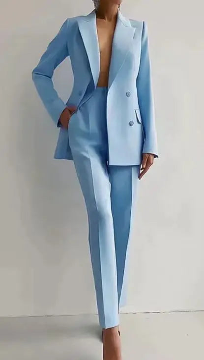 2025 Spring Hot Selling Commuting Elegant New Comfortable Trendy Fashion Elite Leisure Professional Clothing Women's Suit Set