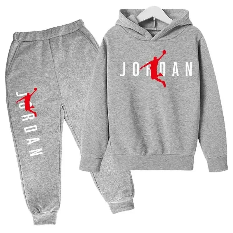Autumn Leisure Letter Print Childrens Hoodie Long Sleeve+Pants Suits 2 Piece Set 3-14 Y Boys Girls Outfits Streetwears Sportsuit