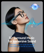 Smart AI Translation Smart Glasses Take Photos Recognizing Objects 4K Camera Bluetooth Music Call Intelligent Recording Glasses