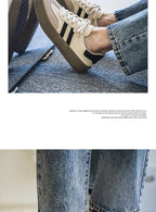 Men's Trendy Popular Leisure Shoes Versatile Soft Leather for Men Sneakers Man Low-top Wear-resistant Sports Walking Footwear
