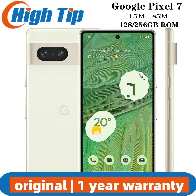 Unlocked Google Pixel 7 5G 6.3" 8GB RAM 128/256GB ROM NFC Octa Core Google Tensor G2 Original  Android Smartphon Mobile Phone