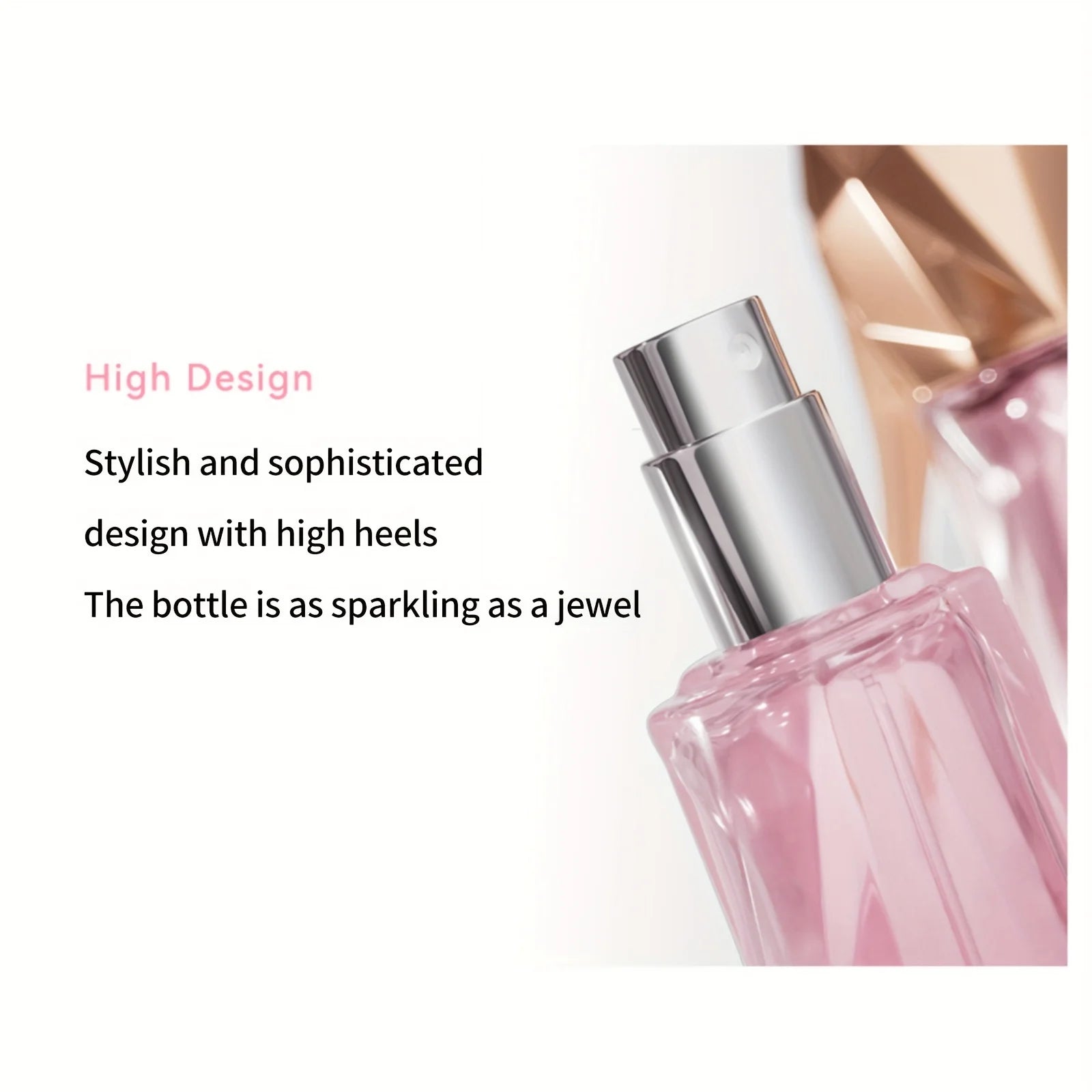 High Heel Styling Perfume Eau De Parfum Spray Pink Natural Fragrance Parfum Lasting and Charming Personal Perfume for Women 30ML