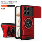 Armor Case For Honor 400 Smart 5G Case Shockproof Slide Lens Protector Phone Cover For Honor 400 Smart Case Fundas With Ring