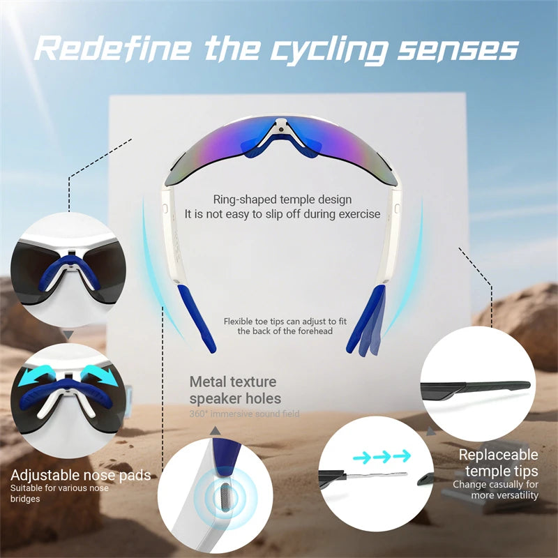 Smart Bluetooth Glasses Listening To Music Phone Calling Cycling Sport Headphone UV Protection intelligence Sunglasses Men Women