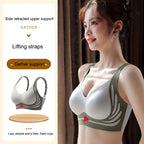 Plus Size Super Gather Push Up Bras Women Soft Support Seamless Underwear Female Full Cup Lift-Up Bras Wireless Soft Sleepwear