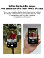 Smartphone Wireless Magnetic Monitor Screen For Smartphone Vlog Live Stream Video Recording Screen Phone Rear Camera Selfie