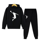 Autumn and Winter Children's Fashion Sports Hoodie+Pants Set for Boys and Girls Aged 4-14, Casual and Comfortable 2-piece Set