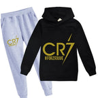 Kid Clothes Hooded Hoodie +Pants Suit Boy 3-12 Years Spring Autumn Sweatshirt Football CR7 Tracksuit Children Holiday Sportsuit
