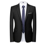 New Men Pure Color Formal Business Social Office Suit Slim Fit Jacket Male Wedding Dance Party Tuxedo Dress Simple Blazers Homme