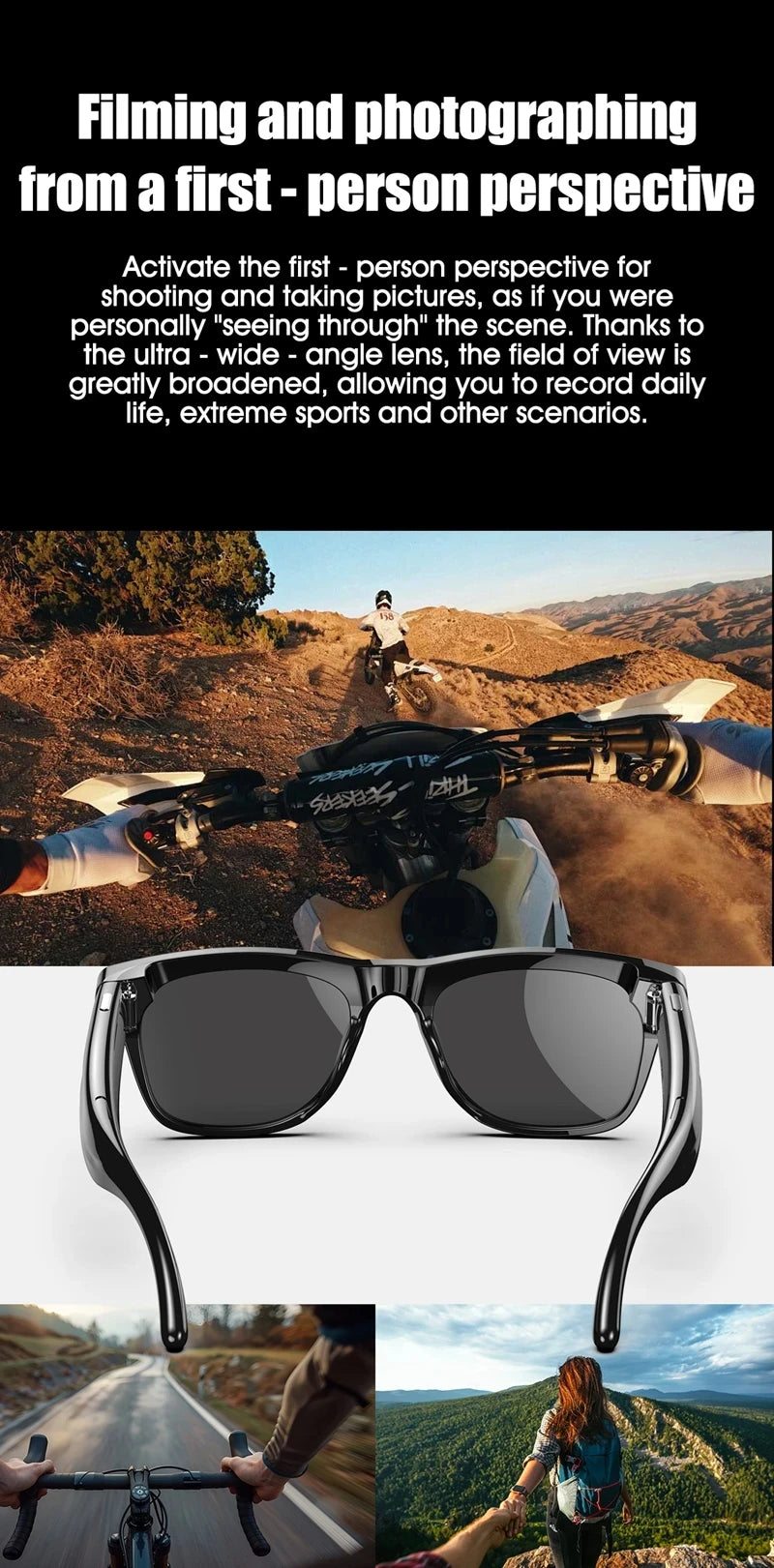 Smart Glasses AI GPT 8K HD Camera Bluetooth Call 260Mah Battery Voice Assistant Translate Identify Objects Smart Glasses