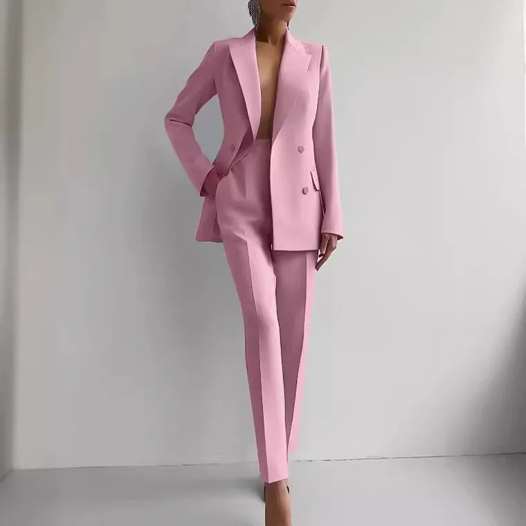 2025 Spring Hot Selling Commuting Elegant New Comfortable Trendy Fashion Elite Leisure Professional Clothing Women's Suit Set
