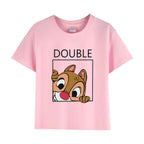 Chip and Dale Disney Kids Tshirts Cartoon Double and Trouble Print Summer Twins Tops Tees Funny Boys Girls Best Friends Shirts