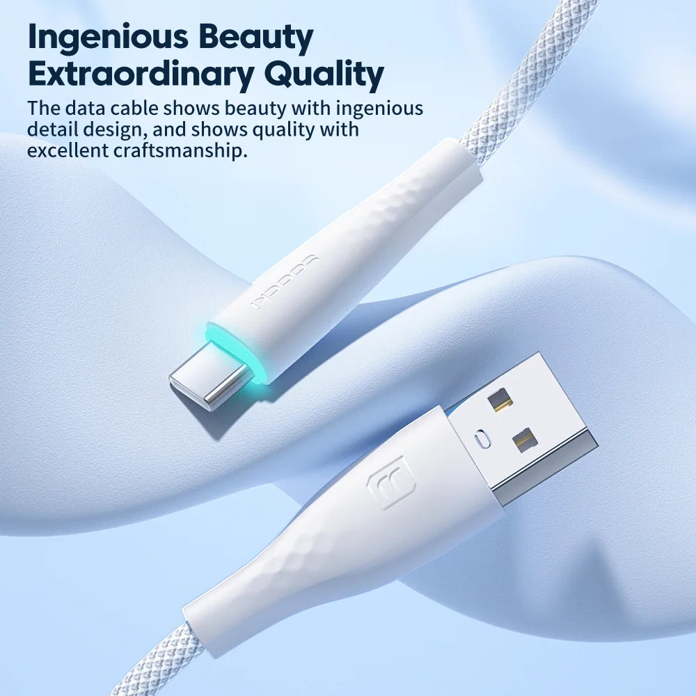 Toocki USB Type C Cable Fast Charging 3A USB C Charger Cord Data Wire For Samsung S21 S20 Xiaomi Redmi Poco Mobile Phone Cable