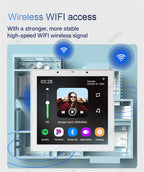 Smart Home Touch Screen 4inch WIFI Android11 bluetooths audio in Wall Amplifier Control Background Music Ceiling Speakers system