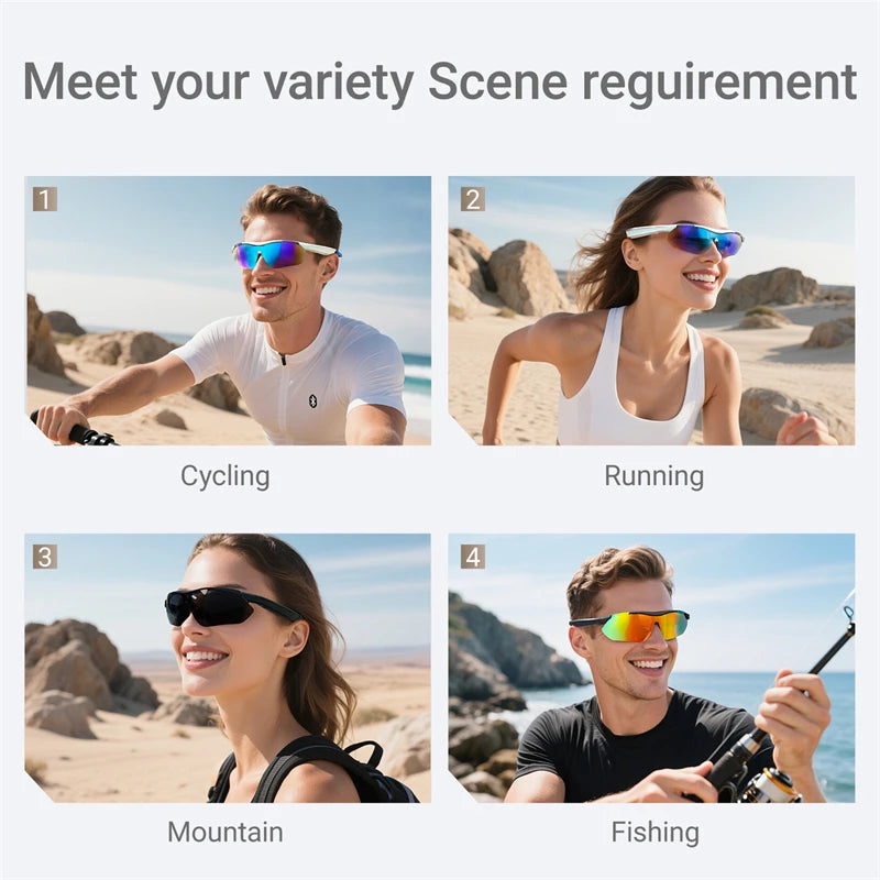 Smart Bluetooth Glasses Listening To Music Phone Calling Cycling Sport Headphone UV Protection intelligence Sunglasses Men Women