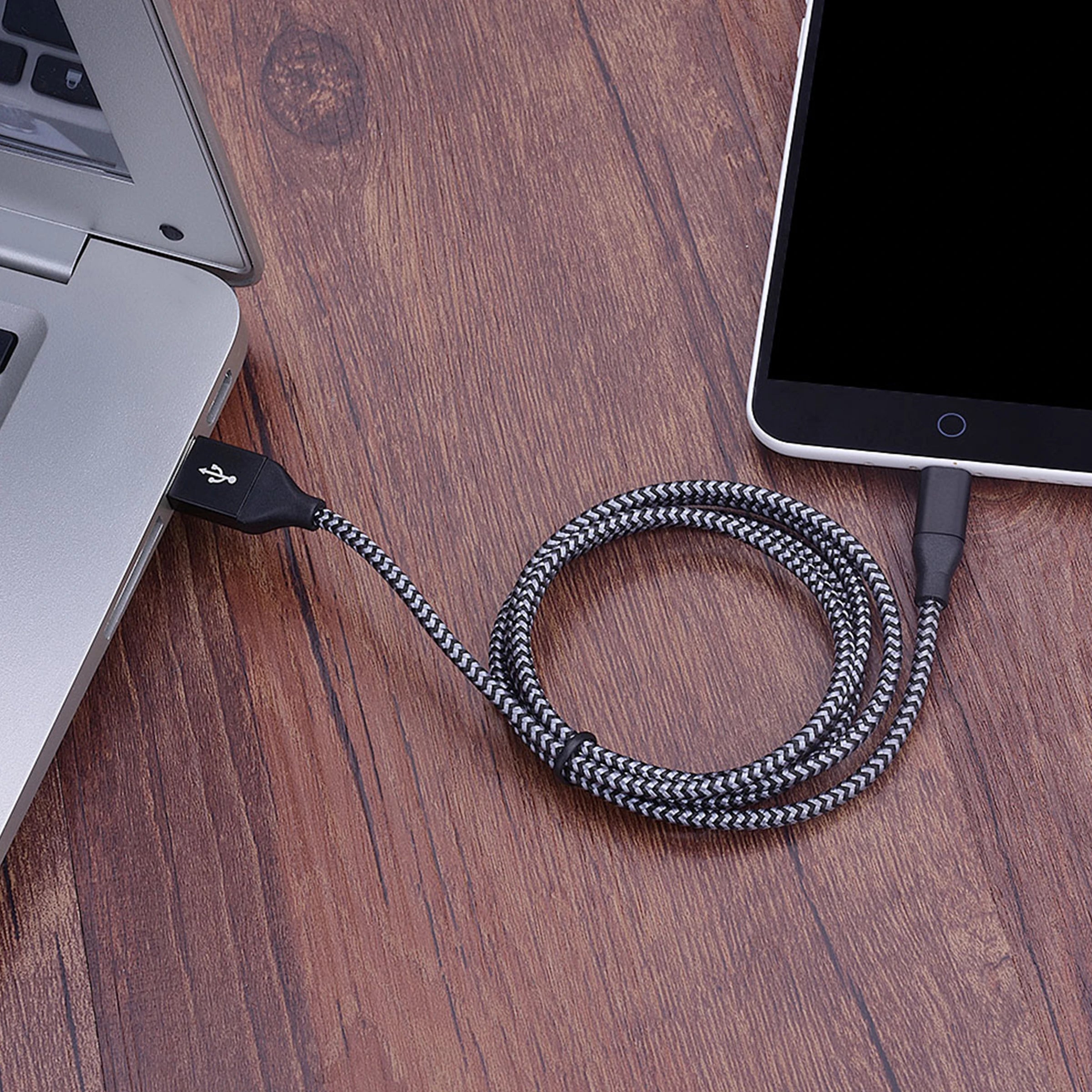 Android Data Cable Fast Charging Cable for Older Phones with Trapezoidal Port Charger Cable Dual-Engine Micro USB Suitable for Huawei Xiaomi Vivo Meizu Honor Oppo Android Car Fast Charging Cable 1m