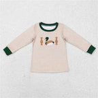 Wholesale Children Long Sleeves Mardi Gras Infant Kids Zipper Tee T-shirts Baby Boy Shirt Toddler Lapel Cotton Pullover Top