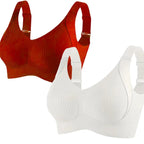 2PCS Large Size Minimizer Bras for Women Lift Support Wire-Free Seamless Comfort Make Large Bust Look Smaller & Anti-Sagging